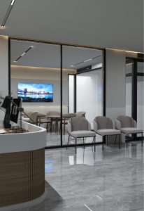 Modern office reception